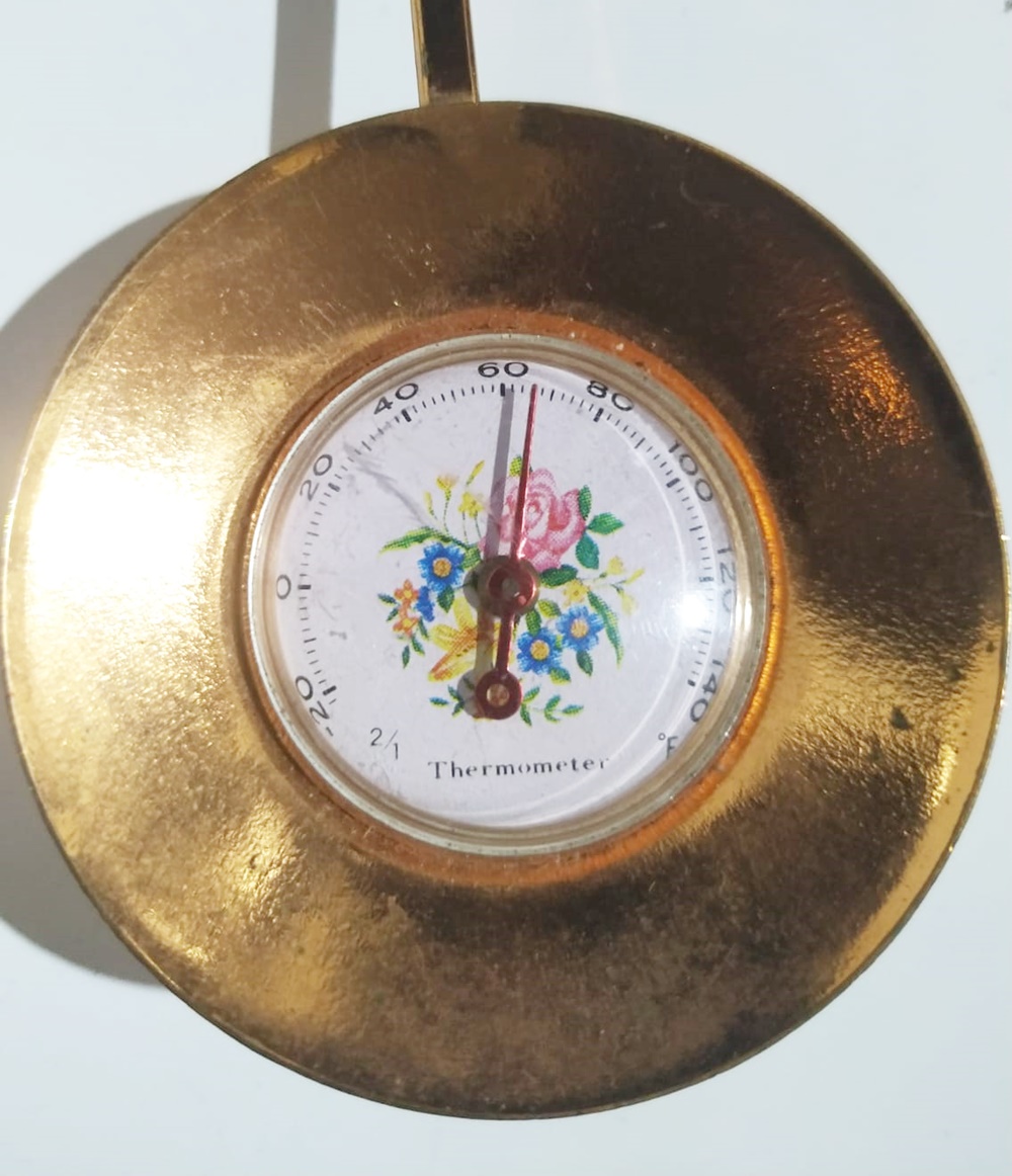 Tarpon Springs Thermometer - Bakır tava görünümlü termometre