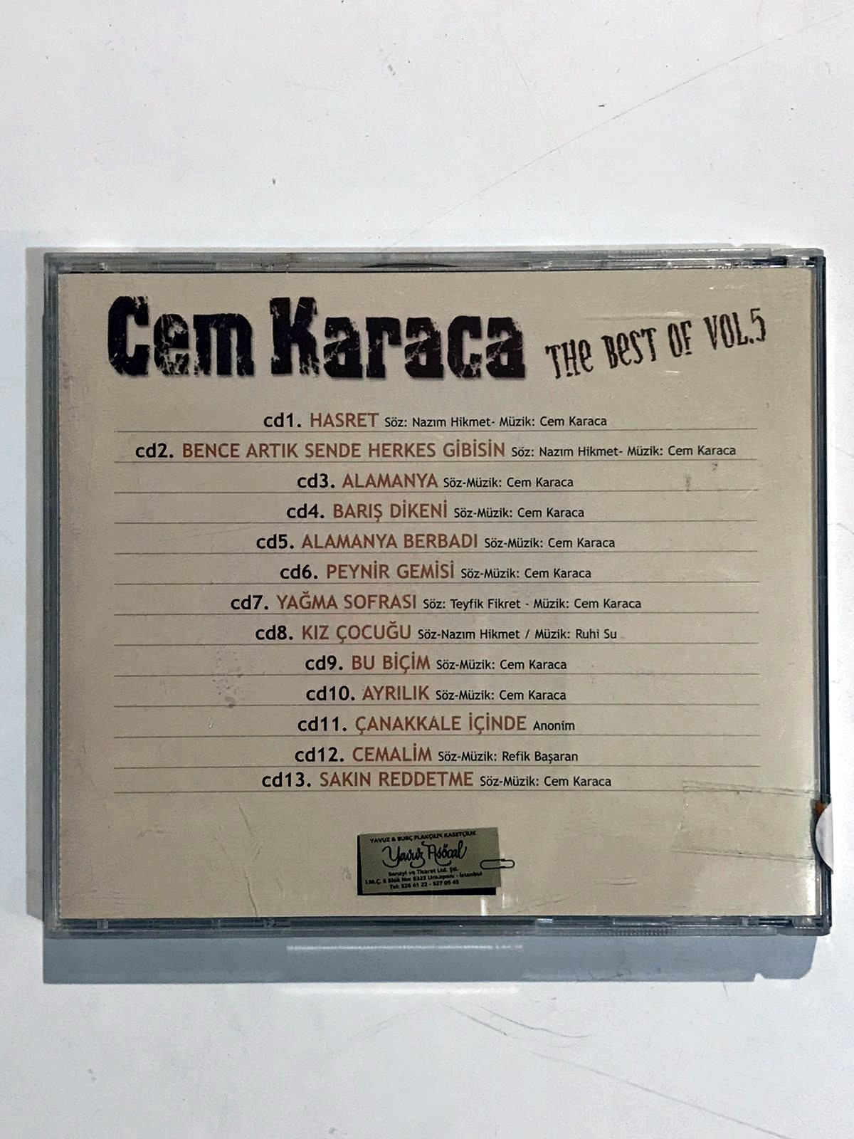 The Best of Vol.5 / Cem KARACA - Cd