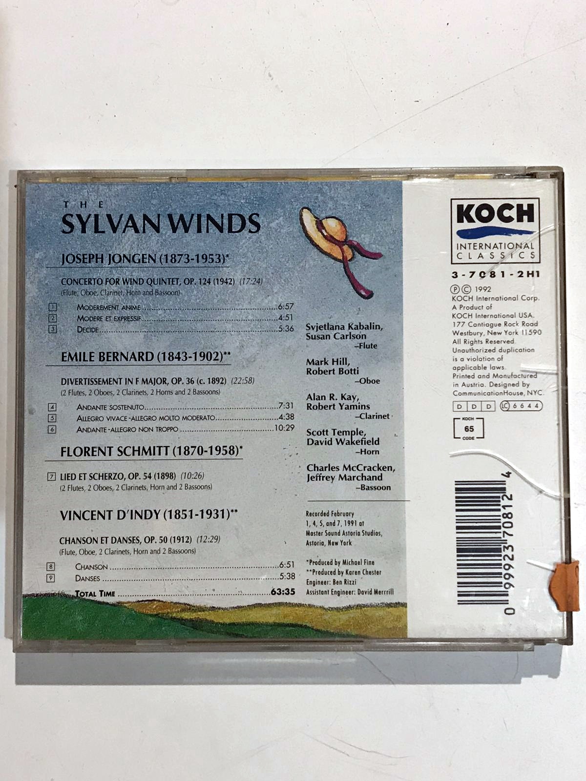 The Sylvan Winds / Jongen Bernard D'indy Schmitt- Cd