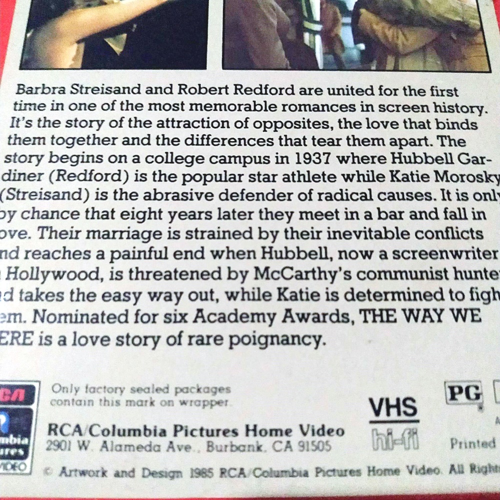 The Wey the Were - Barbara STREISAND. Robert BEDFORD / VHS kaset