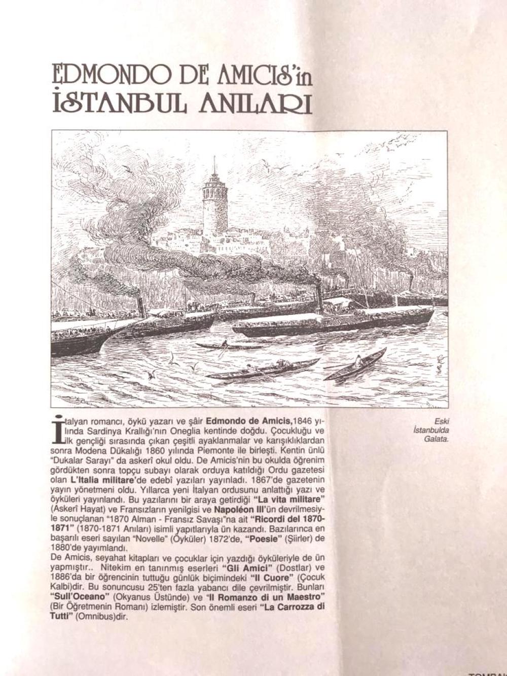 Tombak Ek 2 D'Amicis'in İstanbul'u