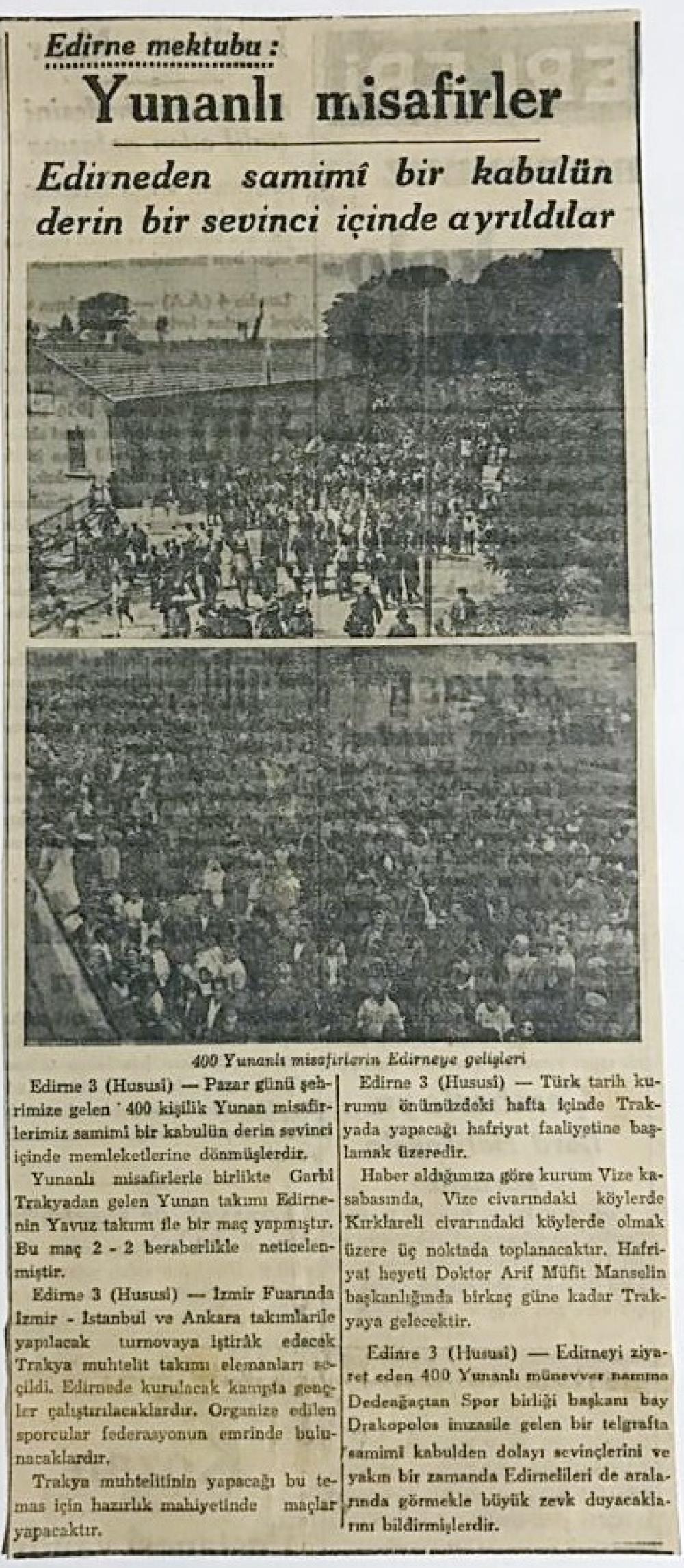 Trakya ve Edine'ye ait 1938 yılına ait, 6 adet gazete haberi / Dergi - gazete reklamları