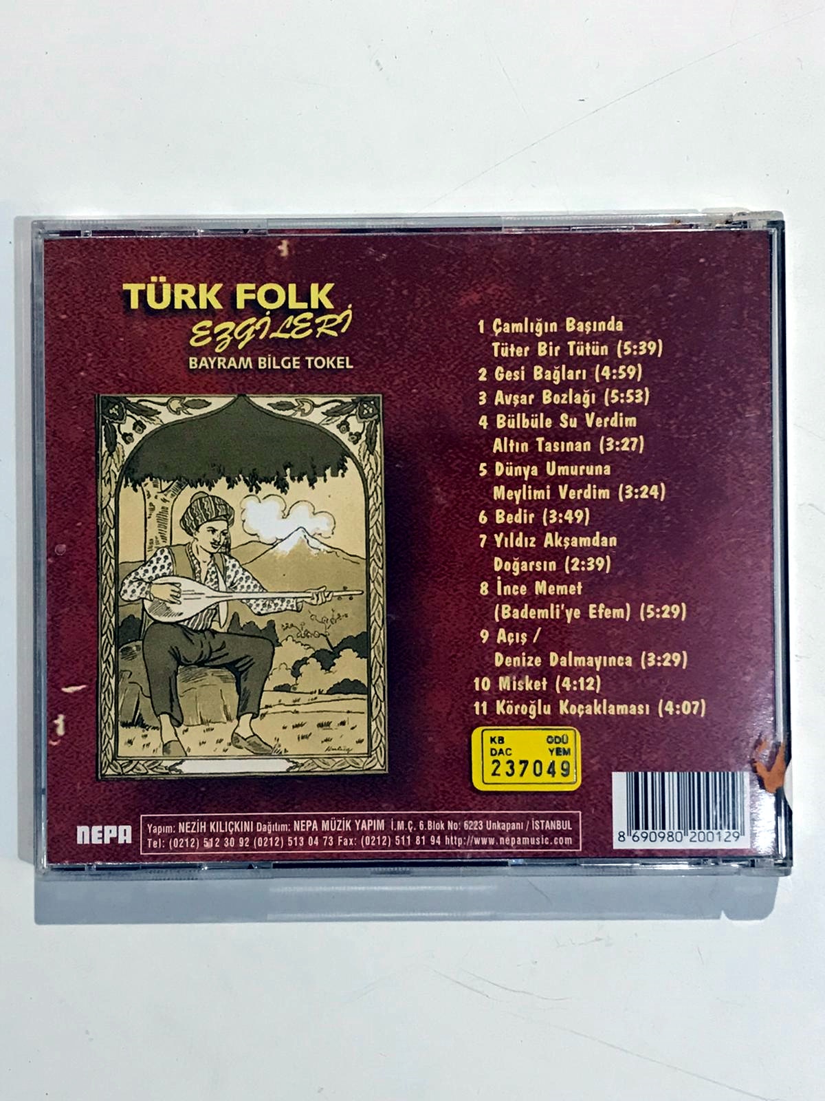 Türk Folk Ezgileri / Bayram Bilge TOKEL - Cd