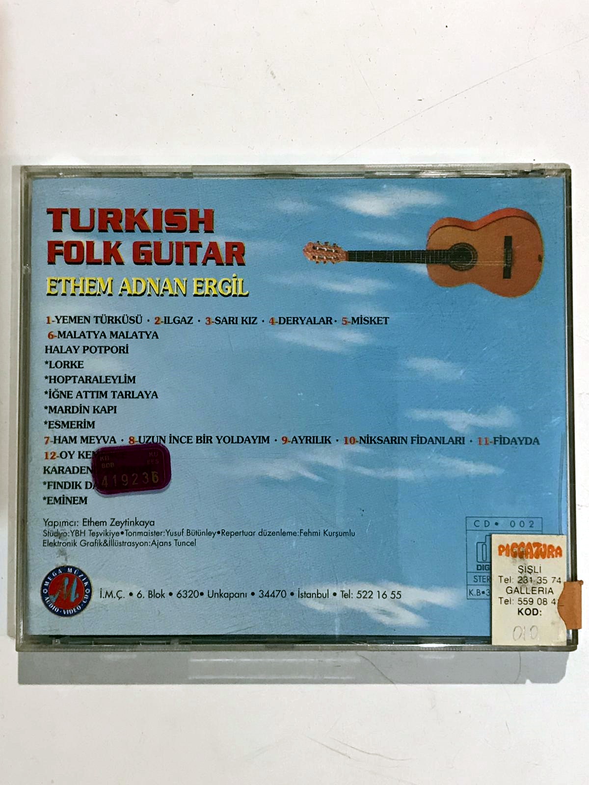 Turkish Folk Guitar / Ethem Adnan ERGİL - Cd