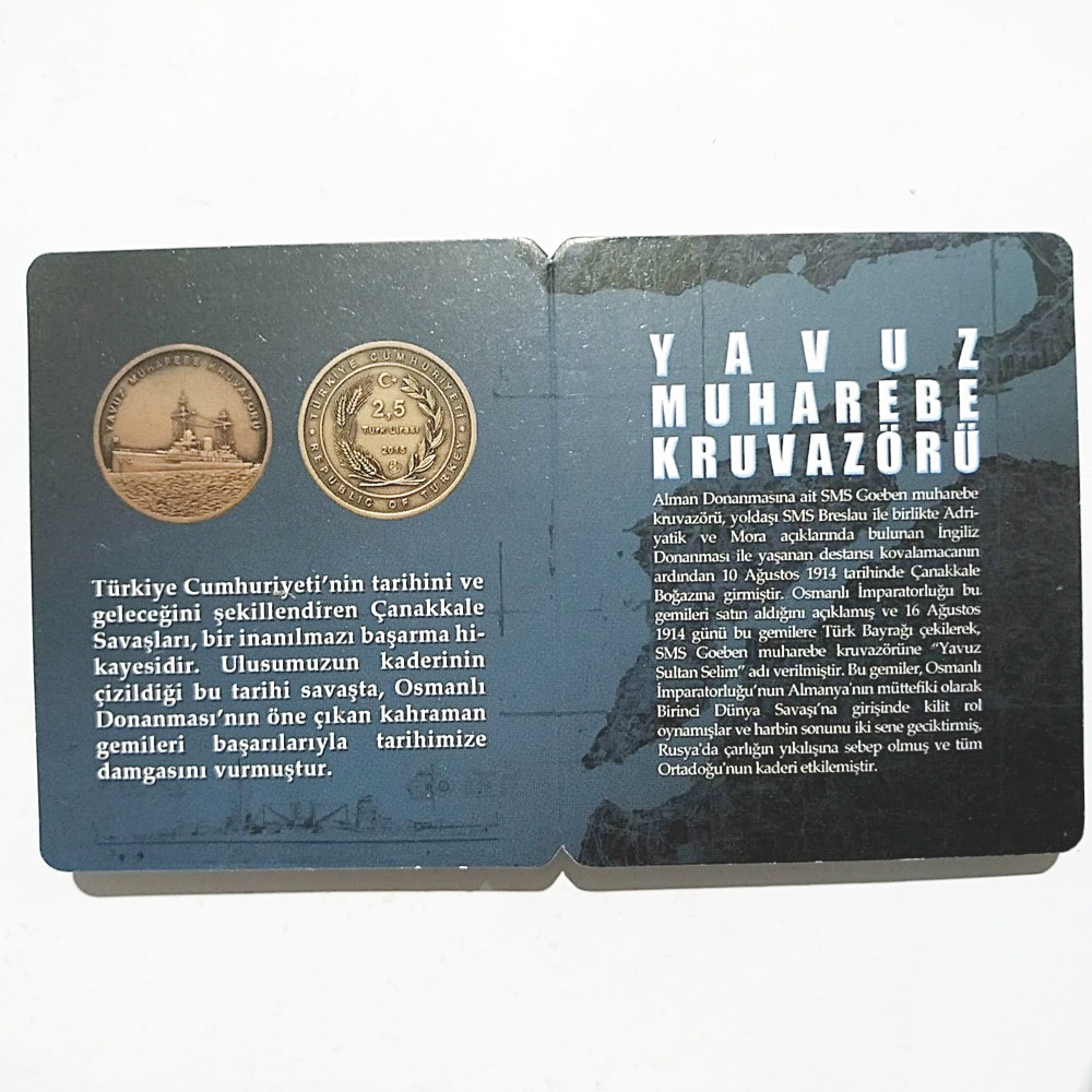 Yavuz Muharebe Kruvazörü - Bronz Hatıra Para / Sertifikalı