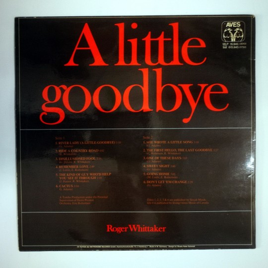 A Little Goodbye - Roger WHITTAKER  / Plak