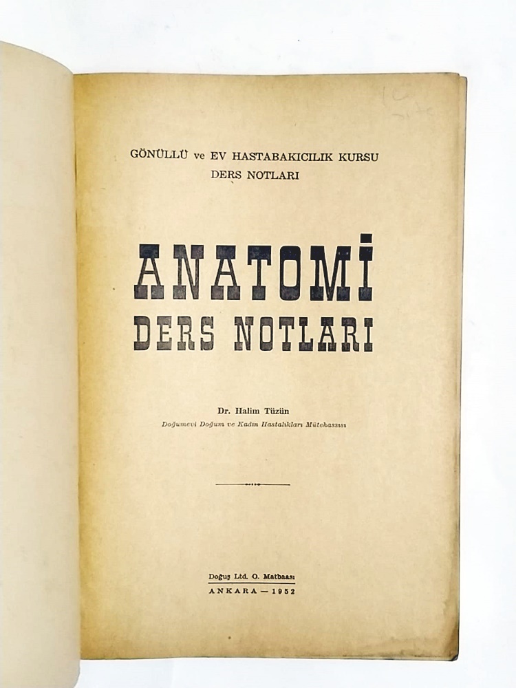Anatomi Ders Notları / Dr. Halim TÜZÜN - Kitap