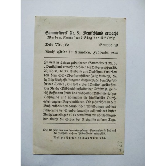 Adolf Hitler - München 1932 - Dönem baskısıdır, yeni baskı değildir.