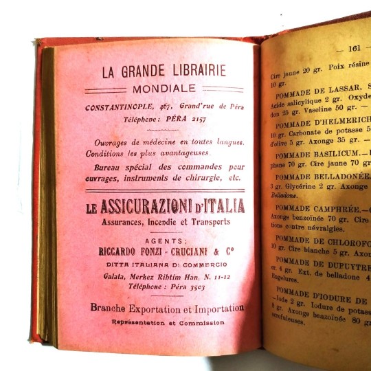 Aide Memoire de poche du Medecin et du Pharmacien - Constantinople / Kitap NADİRRR