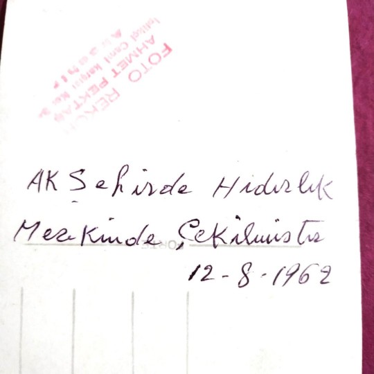 Akşehir Hıdırlık 1962 - Foto Rekor Akşehir damgalı / Fotoğraf