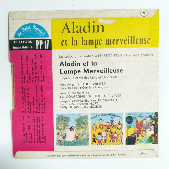Aladin Et La Lampe Merveilleuse - Alaaddinin Sihirli Lambası /  Fransızca Plak
