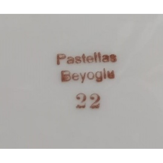 Beyoğlu Pastellas - Porselen büyük boy kayık tabak   