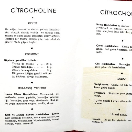 Citrocholine - İlaç tanıtım / Efemera