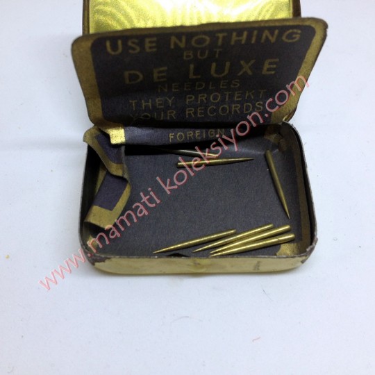 De Luxe Finest Gilt Gramophone Needles de Luxe - Gramafon İğne kutusu - Plak