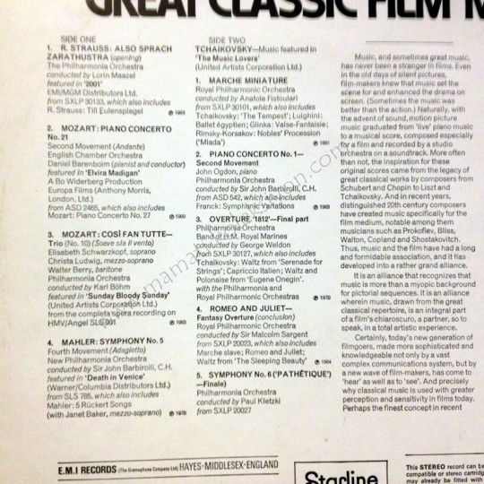Great Classic film music  Soundtrack - Plak