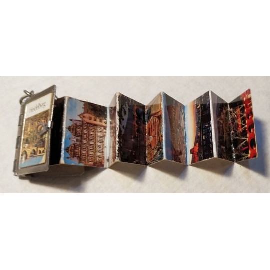 Heildelberg Metal kitap formlu, akordiyon minyatür kartpostallı - Anahtarlık