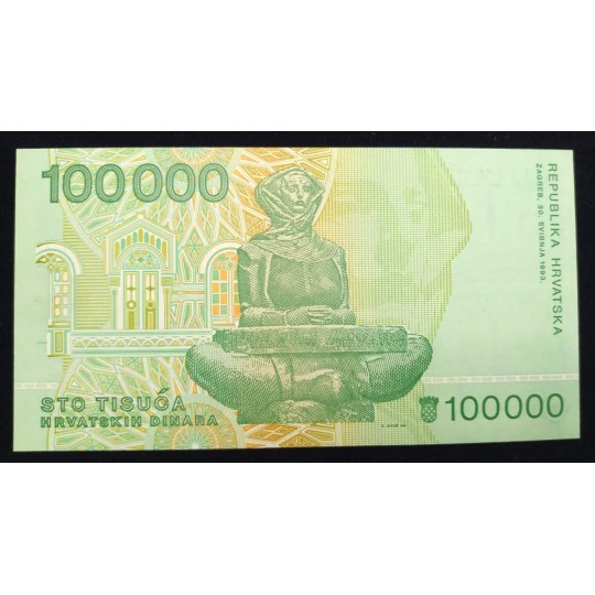 Hırvatistan 100.000 Dinar - Nümismatik
