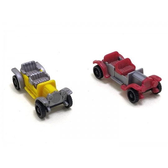 Kırmızı ve sarı - 2 Adet klasik araba / Oyuncak araba