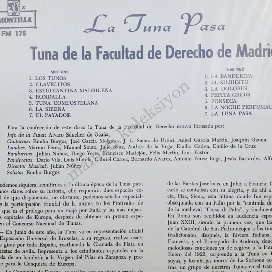 La Tuna Pasa - Madrid - Plak