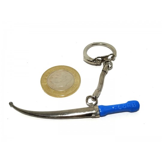 Minyatür eski Bursa işi kılıç anahtarlık - Çakı