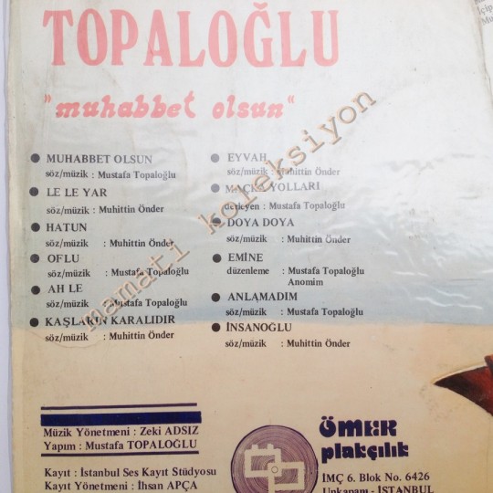Mustafa Topaloğlu - Muhabbet olsun - Plak