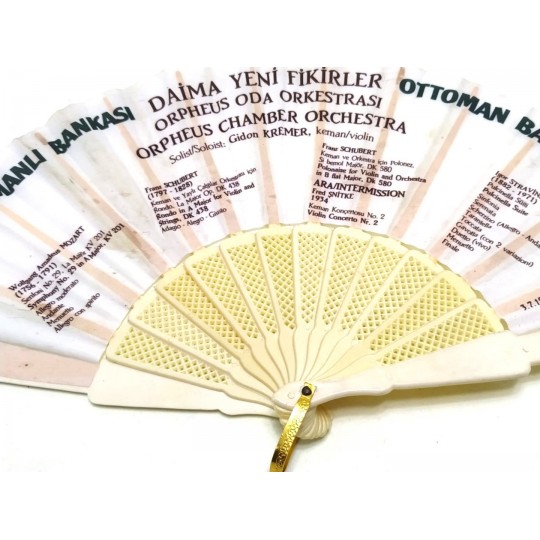 Osmanlı Bankası - Orpheus Oda Orkestrası 1987 / Konser hatırası, yelpaze - NADİRR