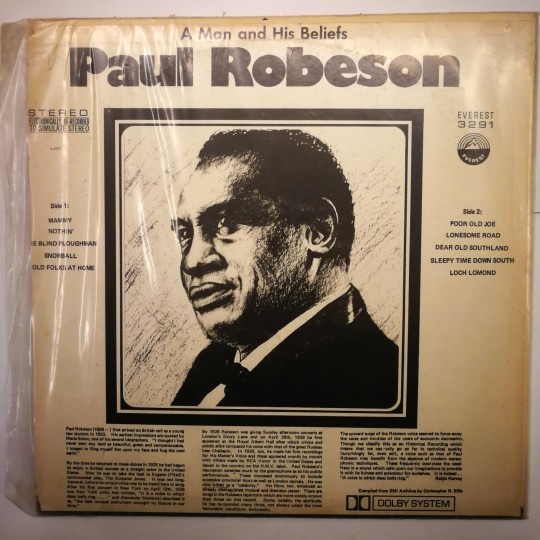 Paul Robeson - A Man and His Beliefs / Plak