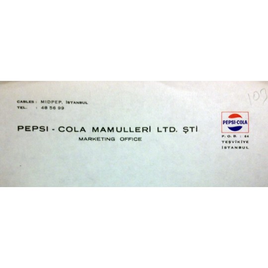 Pepsi Cola  Antetli kağıt - Efemera