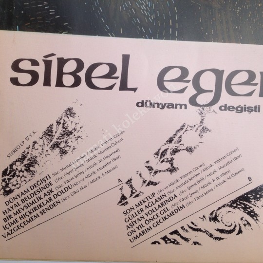 Sibel Egemen - Dünyam değişti - Plak