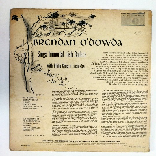 Sings Immortal Irish Ballads - Brendan O'DOWDA  / Plak