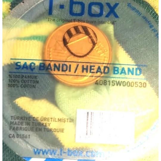 T - box Lolly band / İçerisinde orjinal 1 Cent bulunan saç bandı