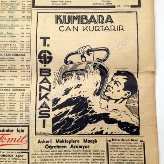 Tan gazetesi, 12 Haziran 1938 Hatay meselesi, - Efemera