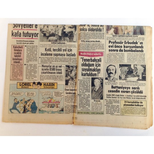 Tikko, Acilciler, Hipodrom soygunu haberli Günaydın gazetesi 30 Kasım 1978 - Efemera