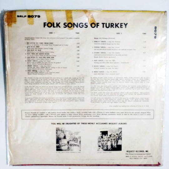 Türk Halk Müziği - Folksongs Of Turkey / Ahmet YAMACI - Ülkü YÖRÜKOĞLU / Plak