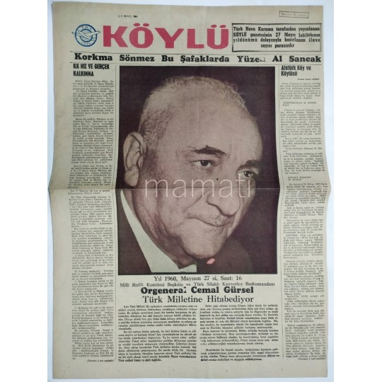 Türk Hava Kurumu, Köylü gazetesi / 10 Mayıs 1961 - Eski gazeteler