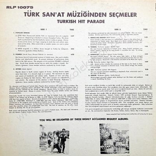 Türk Sanat Müziğinden Seçmeler - Plak