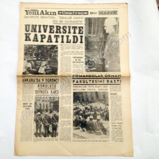 Türkiye'de Yeni Akın gazetesi, 13 Haziran 1969, İlk sayı M.H.P., Alpaslan TÜRKEŞ, Komando kampları - Efemera
