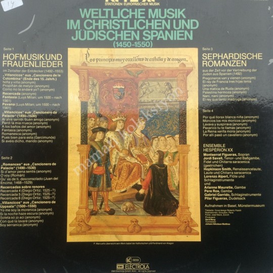 Weltliche musik im Christlichen Spanien - Ensemble Hesperion XX - 2 LP - Plak