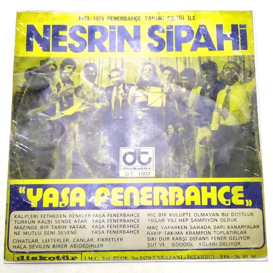 Yaşa Fenerbahçe / Nesrin SİPAHİ - Sadece fotokopi kapak, plak yoktur.