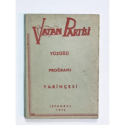 Vatan Partisi Tüzüğü Proğramı Tarihçesi 1975 - Kitap