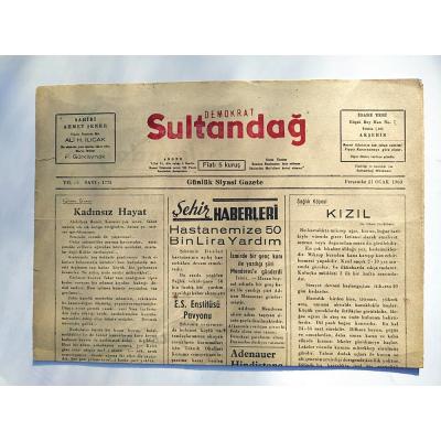 AKŞEHİR, Demokrat Sultandağ gazetesi, 21 Ocak 1960 