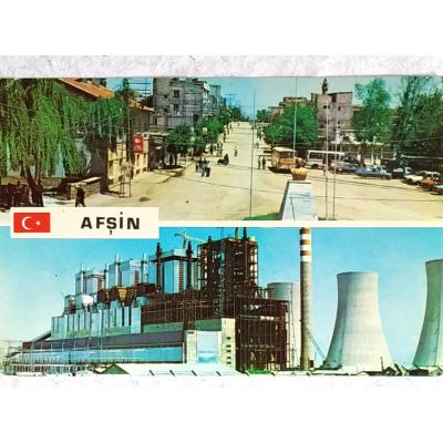 Afşin / Şehirden iki görünüm - Kartpostal