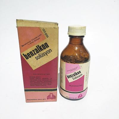 Benzalkon Solüsyon - Polifarma / Eski ilaç şişesi