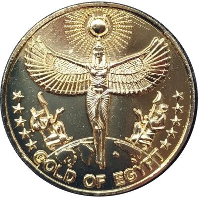 Gold of Egypt - Mısır, Altın kaplama, taşlı madalyon