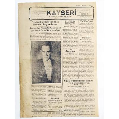 Kayseri gazetesi 7 Haziran 1937 - Gazete