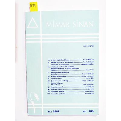 Mimar Sinan Dergisi - Sayı: 106