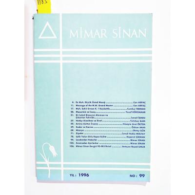 Mimar Sinan Dergisi - Sayı: 99
