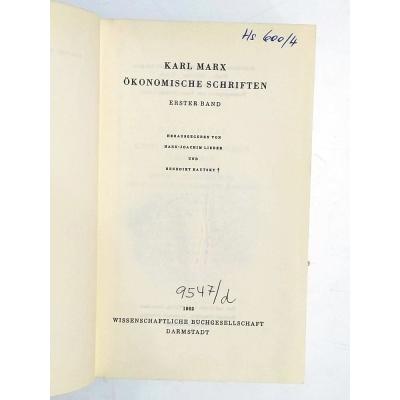 Ökonomische Schrıften / Karl MARX - Kitap