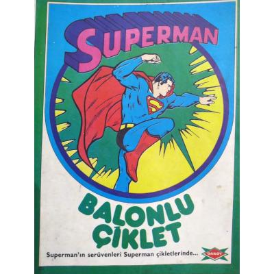 Superman Balonlu Çiklet / Dandy - / Dergi, gazete reklamı - Efemera 