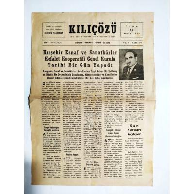 Kırşehir, Kılıçözü gazetesi - 3 Mart 1978 / Eski gazeteler